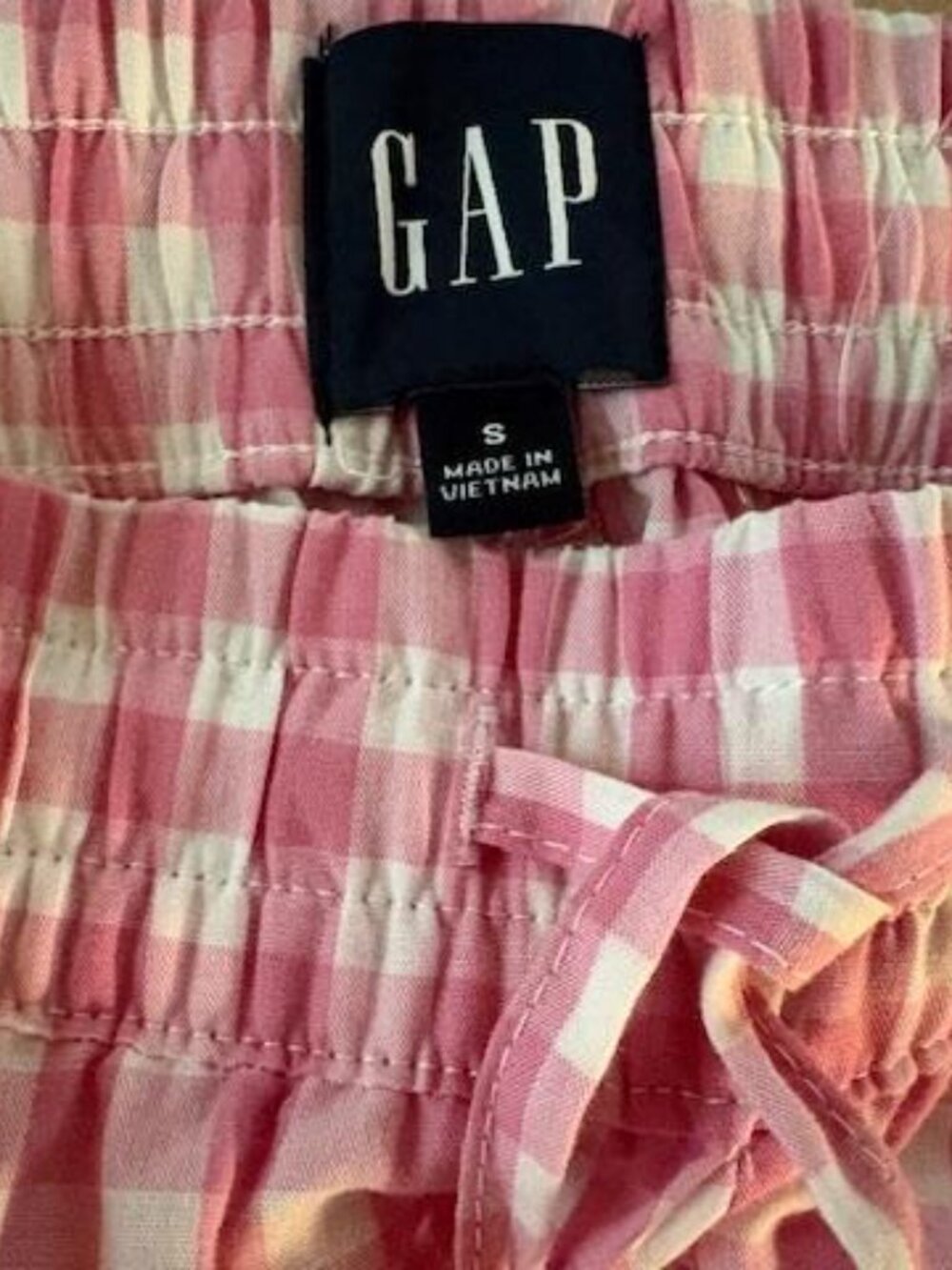 NWT Women's Gap 2 Piece Pajama Pants Size Small Cotton Floral Checks 2 Pair Pink - Picture 4 of 8
